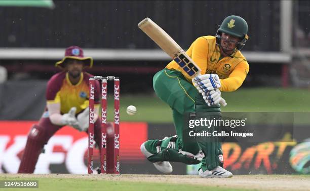 Quinton de Kock of South Africa during the 2nd KFC T20 International match between South Africa and West Indies at SuperSport Park on March 26, 2023...