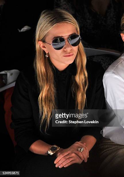 Mary-Kate Olsen attends the J.Mendel Spring 2012 Fashion Show at Lincoln Center on September 14, 2011 in New York City.