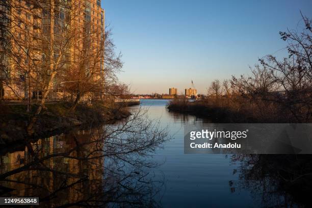Canal leading the Delaware River into Philadelphia in Philadelphia, Pa., on March 26, 2023. Water in Philadelphia has been deemed unsafe to drink...
