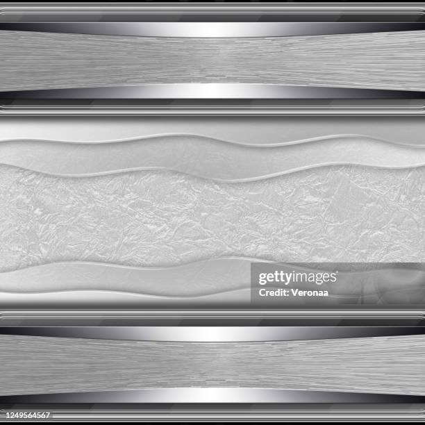 abstract creative silver metal plate. - light silver background stock illustrations