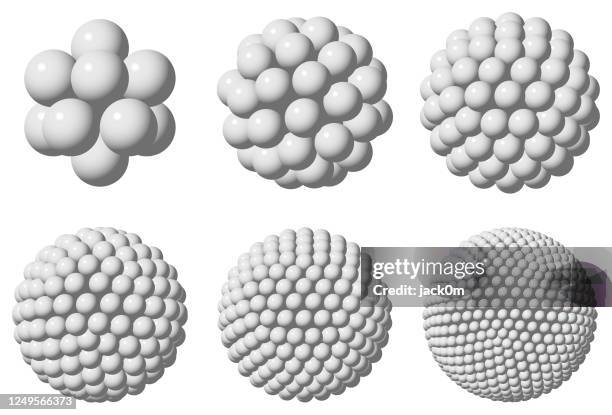 cluster of sphere - liposome stock illustrations
