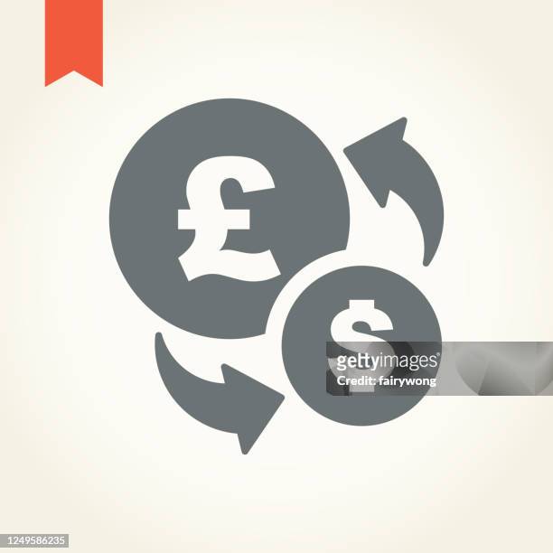 currency exchange icon - exchanging money stock illustrations