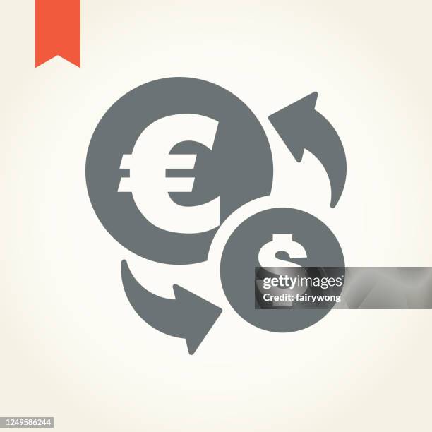 currency exchange icon - bank financial building stock illustrations