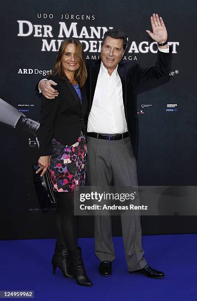 Singer Udo Juergens and his daughter Jenny Juergens attend the 'Der Mann mit dem Fagott' premiere at CineStar on September 14, 2011 in Berlin,...