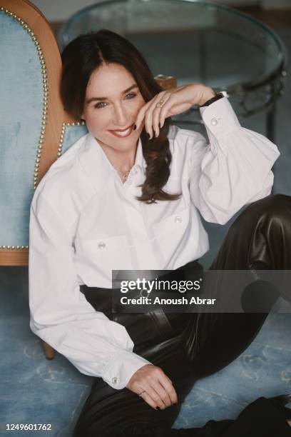 Actress Elsa Zylberstein poses for a portrait on March 12, 2022 in Lausanne, Switzerland.