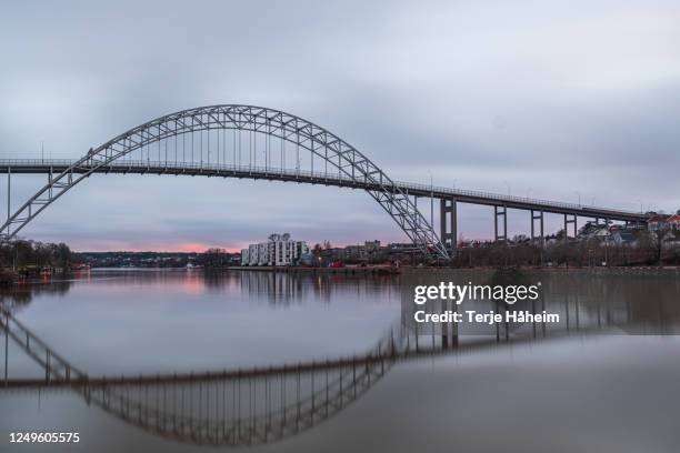 fredrikstad bridge over glomma - buskerud stock pictures, royalty-free photos & images