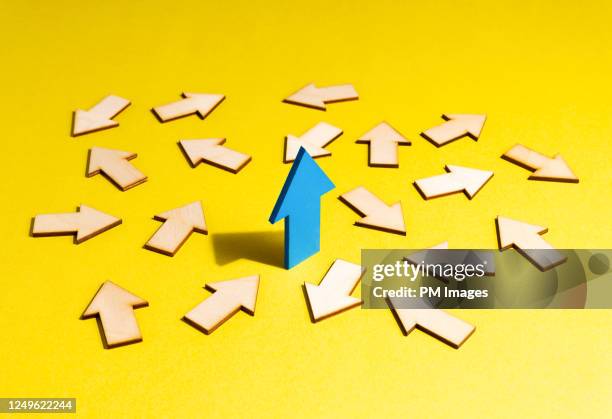 one standing arrow - failure success stock pictures, royalty-free photos & images