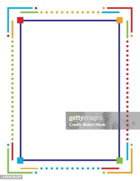 colorful deco frame - empty stock illustrations