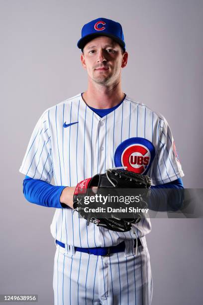 Drew Smyly of the Chicago Cubs poses for a photo during the Chicago Cubs Photo Day at Sloan Park on Thursday, February 23, 2023 in Mesa, Arizona.