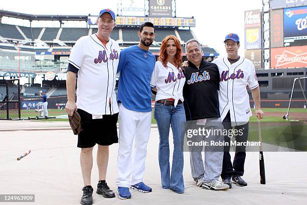 Upcoming CBS crime drama "Unforgettable," actors Michael Gaston, Mets Baseball Player Angel Pagan, Poppy Montgomery, Executive Producer Ed Redlich...
