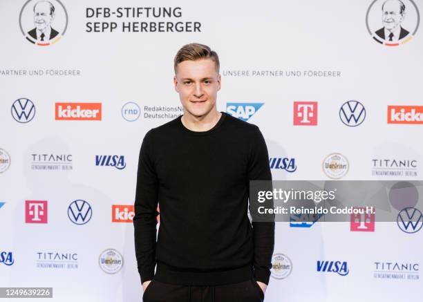 Former football player Felix Kroos attends the presentation of the Sepp Herberger Awards Ceremony at Deutsche Telekom's representative office on...