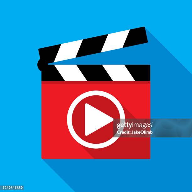 ilustrações de stock, clip art, desenhos animados e ícones de clapboard play button 1 - producer