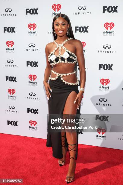 Coco Jones at the 2023 iHeartRadio Music Awards held at The Dolby Theatre on March 27, 2023 in Los Angeles, California.