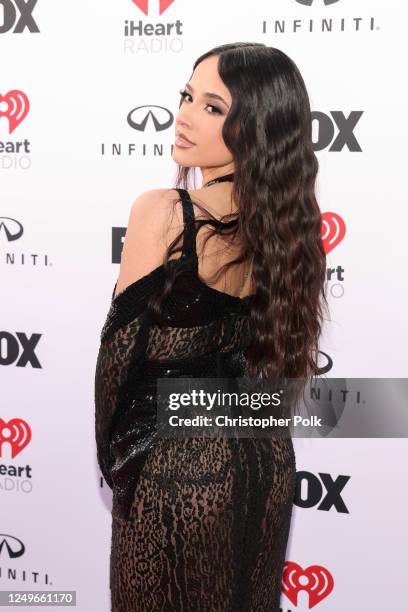 Becky G at the 2023 iHeartRadio Music Awards held at The Dolby Theatre on March 27, 2023 in Los Angeles, California.