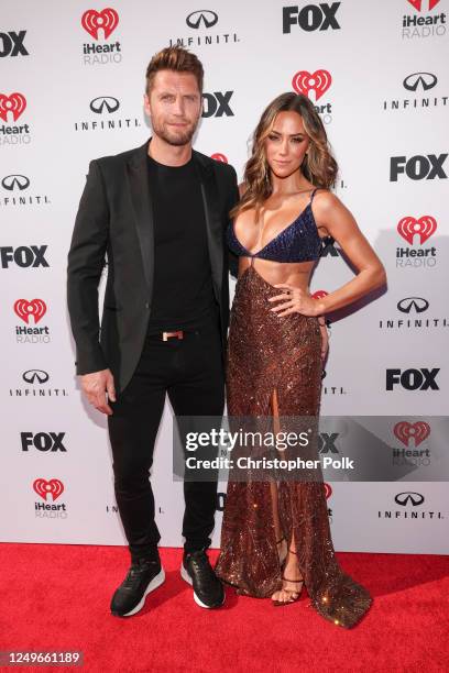 Allan Russell and Jana Kramer at the 2023 iHeartRadio Music Awards held at The Dolby Theatre on March 27, 2023 in Los Angeles, California.