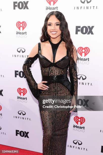 Becky G at the 2023 iHeartRadio Music Awards held at The Dolby Theatre on March 27, 2023 in Los Angeles, California.