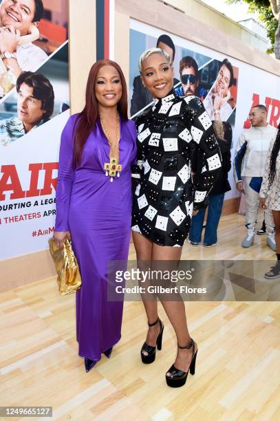 Garcelle Beauvais, Tiffany Haddish at the World Premiere of "AIR" held at the Regency Village Theatre on March 27, 2023 in Los Angeles, California.