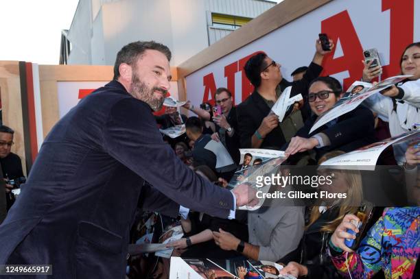 Ben Affleck at the World Premiere of "AIR" held at the Regency Village Theatre on March 27, 2023 in Los Angeles, California.