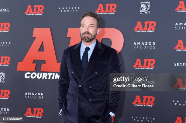 Ben Affleck at the World Premiere of "AIR" held at the Regency Village Theatre on March 27, 2023 in Los Angeles, California.