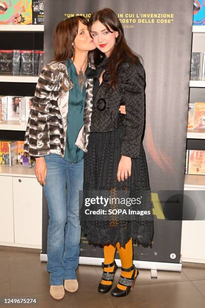 Asia Argento and Anna Lou Castoldi attend the premiere of the movie "Vera" at Cinema Farnese.