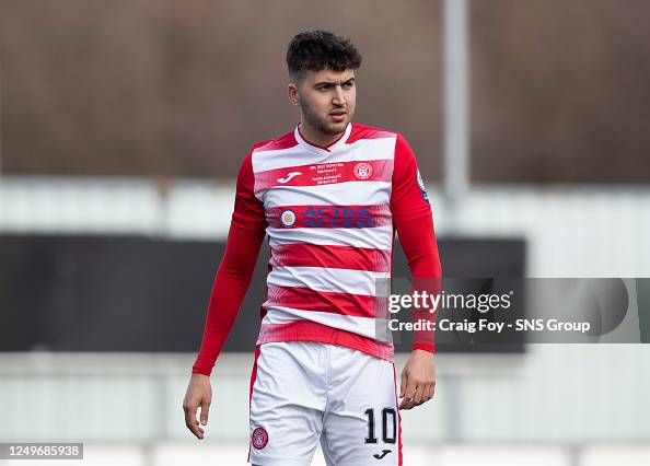 Dario Zanatta in action for Hamilton during the SPFL Trust Trophy