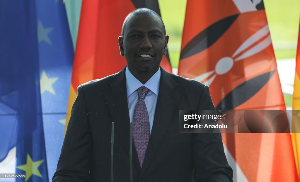 Kenyan President William Ruto speaks during a joint press conference ...