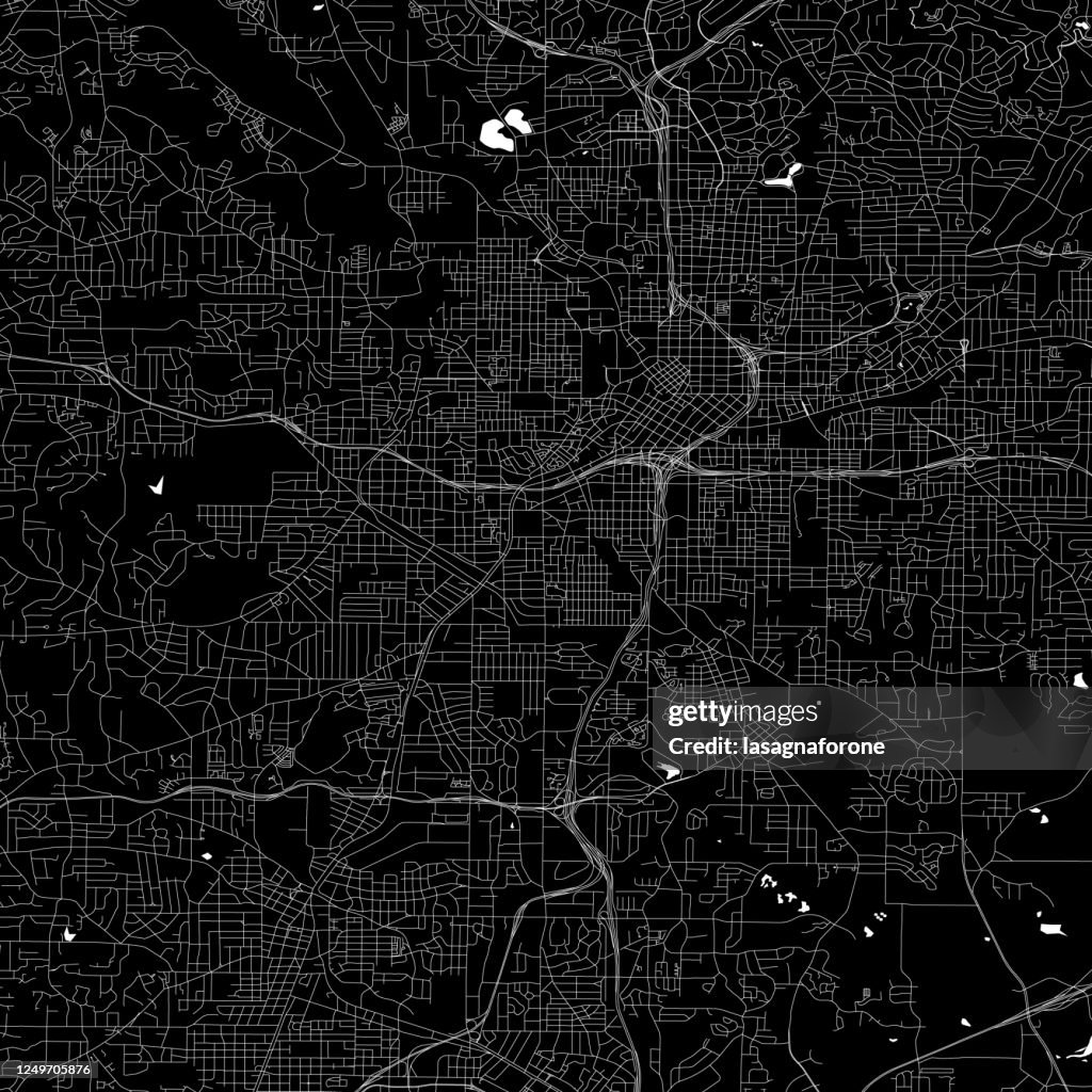 Atlanta, Georgia Vector Map