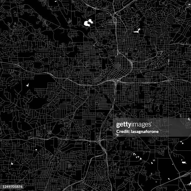 atlanta, georgia vector map - atlanta georgia map stock illustrations