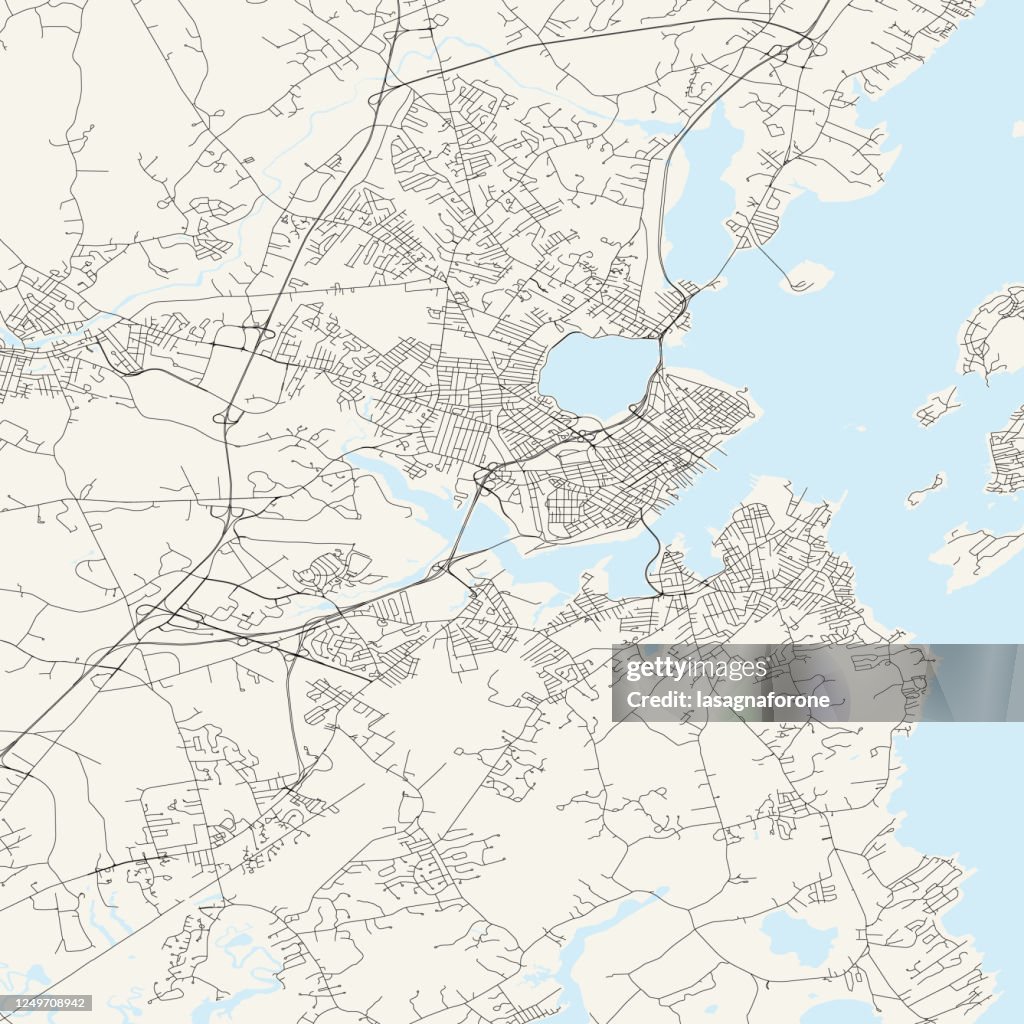 Portland Maine Vector Map