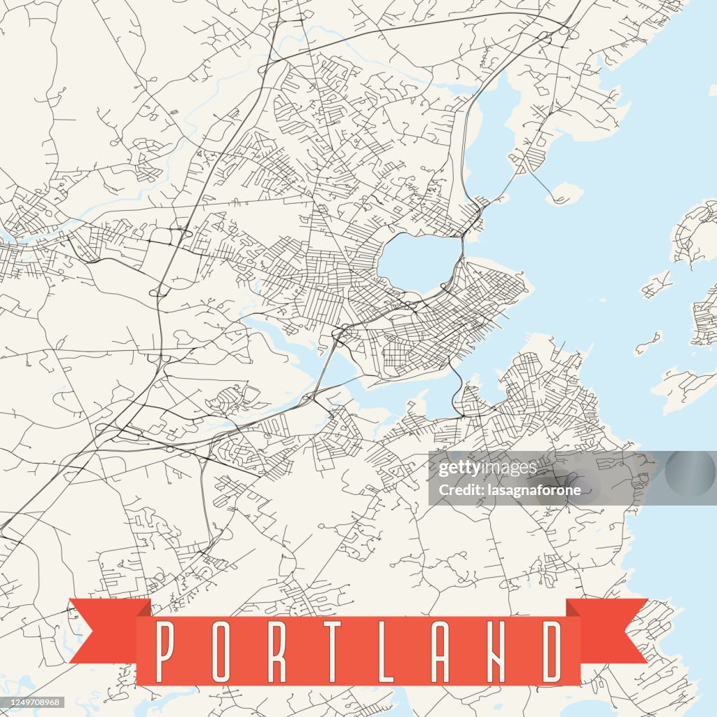 Portland Maine Vector Map