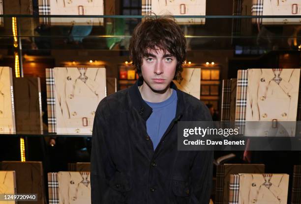 Gene Gallagher attends the launch of the Burberry book at Maison Assouline on March 28, 2023 in London, England.