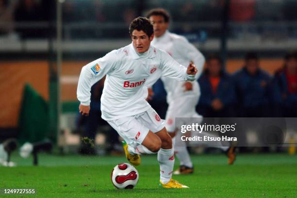 Alexandre Pato of Internacional in action during the FIFA Club World Cup Final between Internacional and Barcelona at the International Stadium...