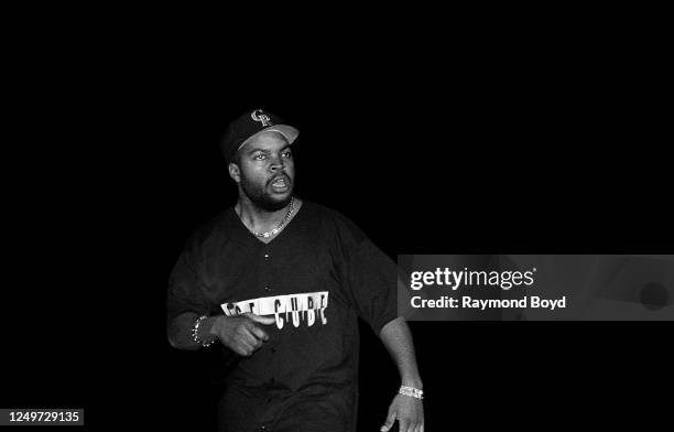 Rapper Ice Cube performs at the Regal Theater in Chicago, Illinois in February 1993.