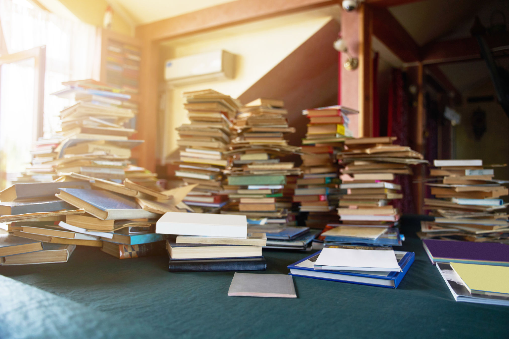 pile of old books on the table pile of old books on the table