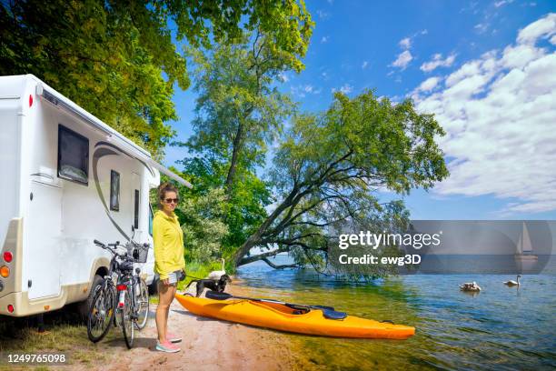 holidays in poland - active rest by the lake - sniardwy stock pictures, royalty-free photos & images