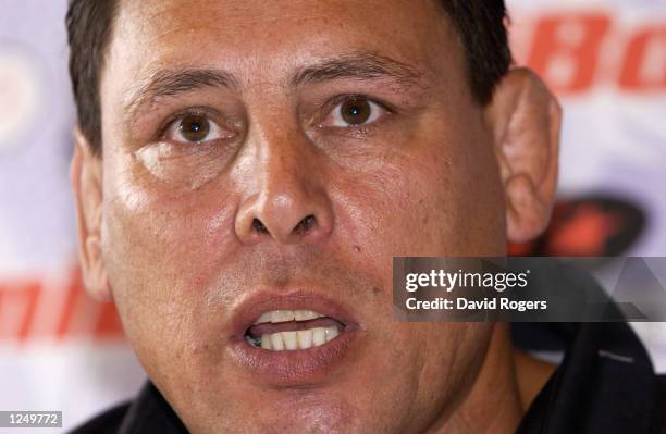 Wayne Shelford, the new coach of Saracens Rugby Club during their annual press day in London, England on August 5, 2002.