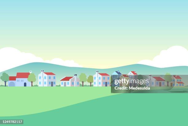 town vector - city landscape stock illustrations