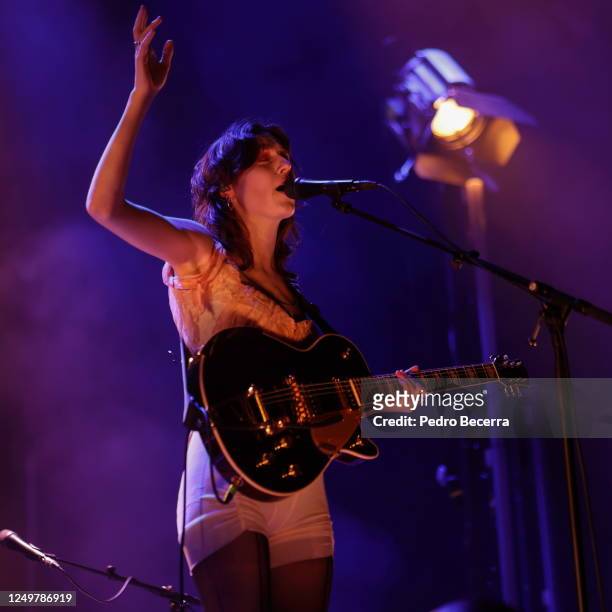 Birdy performs live on stage during a concert at the Tempodrom on March 28, 2023 in Berlin, Germany.