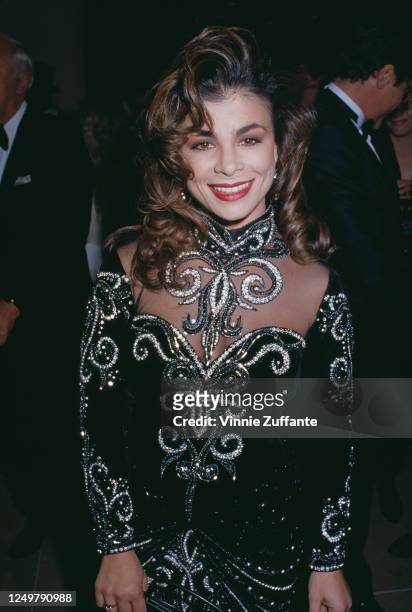 American singer and dancer Paula Abdul attends the 7th Annual American Cinema Awards, held at the Beverly Hilton Hotel in Beverly Hills, California,...