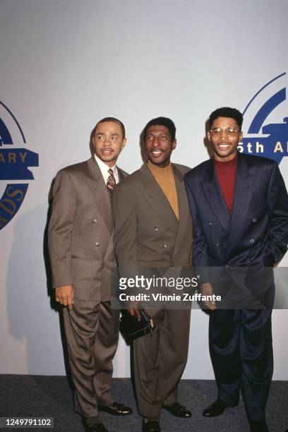 American R&B group After 7 attend the 1991 Soul Train Music Awards, held at the Shrine Auditorium in Los Angeles, California, 12th March 1991.
