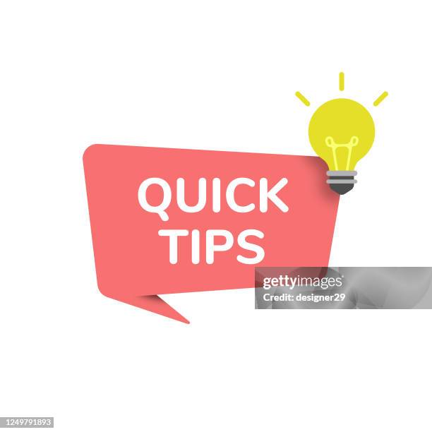 stockillustraties, clipart, cartoons en iconen met snelle tips speech bubble icon vector design. - stunt