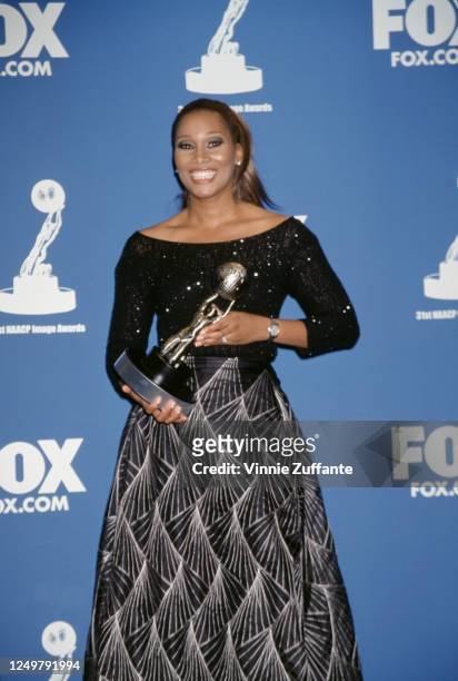 American singer Yolanda Adams attends the 31st Annual NAACP Image Awards, held at the Pasadena Civic Auditorium in Pasadena, California, 12th...
