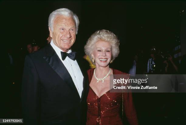 Hungarian-American actress Eva Gabor and American actor Eddie Albert attend the 19th Annual AFI Lifetime Achievement Award to Kirk Douglas, held at...