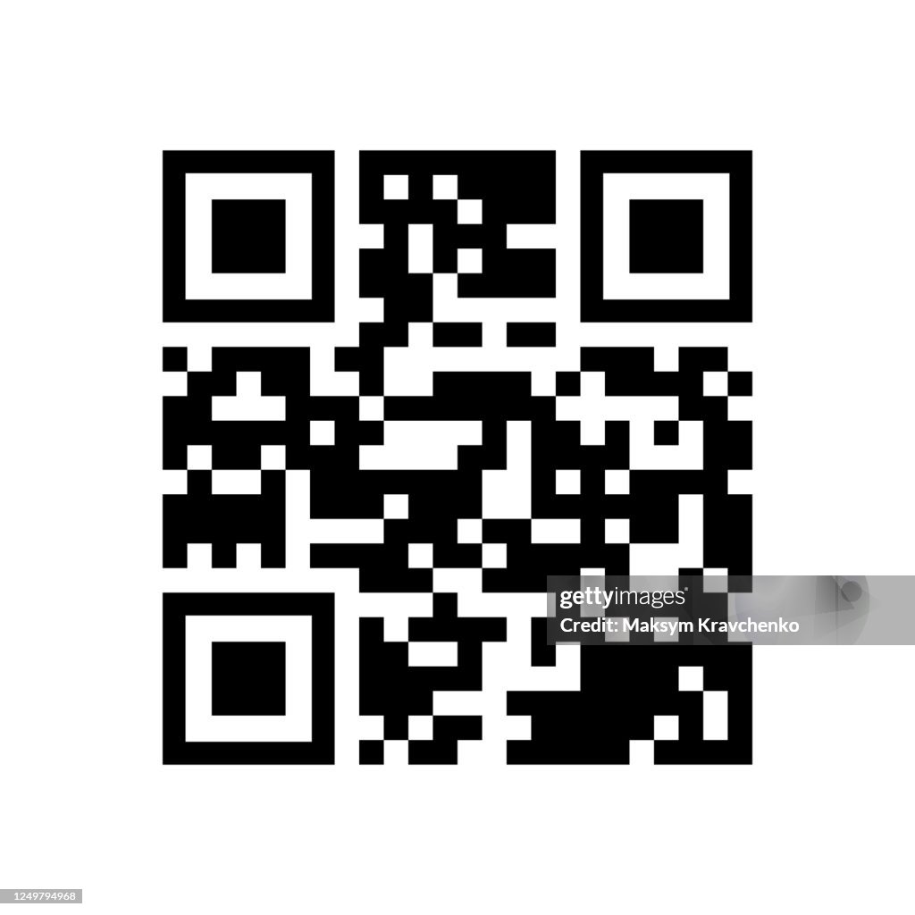 Sample Qr String Vector Qr Code Sample For Smartphone Scanning Isolated On White ...