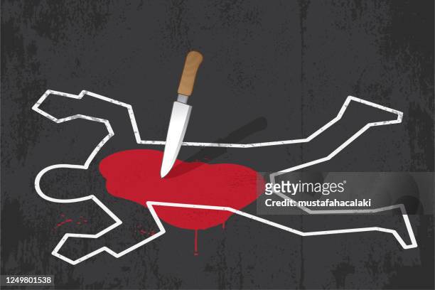 murder scene - killing stock illustrations