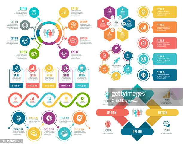 ilustrações, clipart, desenhos animados e ícones de elementos infográficos - número 8