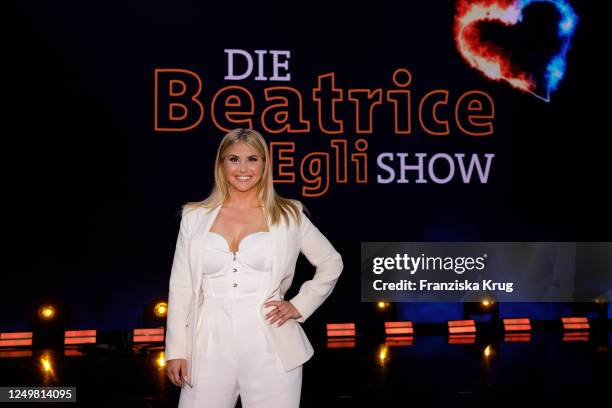 Beatrice Egli during the Die Beatrice Egli Show" on March 28, 2023 in Berlin, Germany.