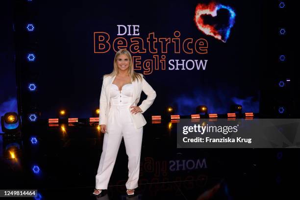 Beatrice Egli during the Die Beatrice Egli Show" on March 28, 2023 in Berlin, Germany.