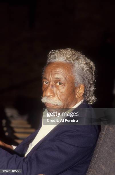 Gordon Parks appears at the premier for "Strapped" at the Joseph Papp Theater on August 18, 1993 in New York City.