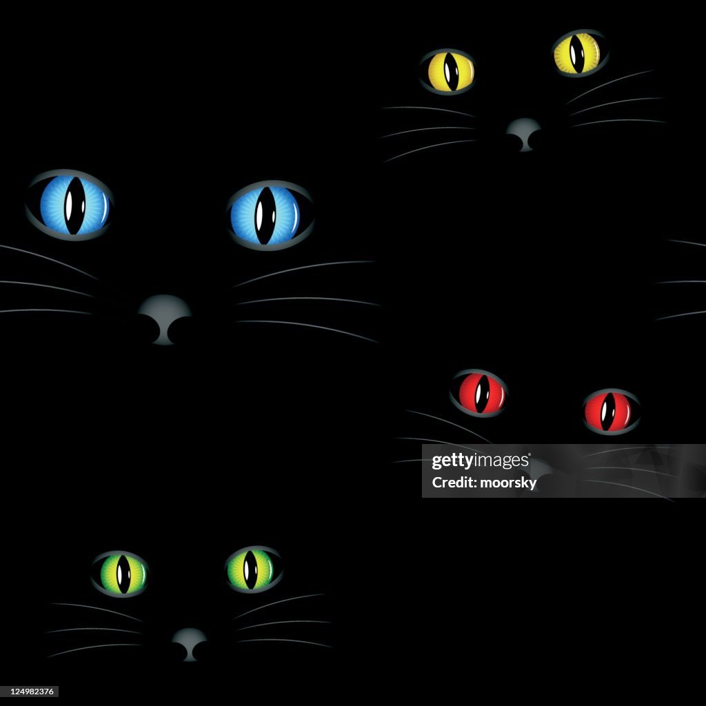 Cat eyes seamless vector wallpaper